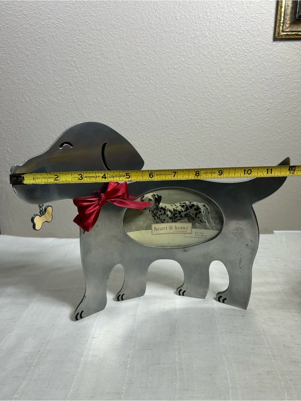 Heart & Home By Connoisseur Vintage Dog Silver Metal Table Picture Frame 6in×4in